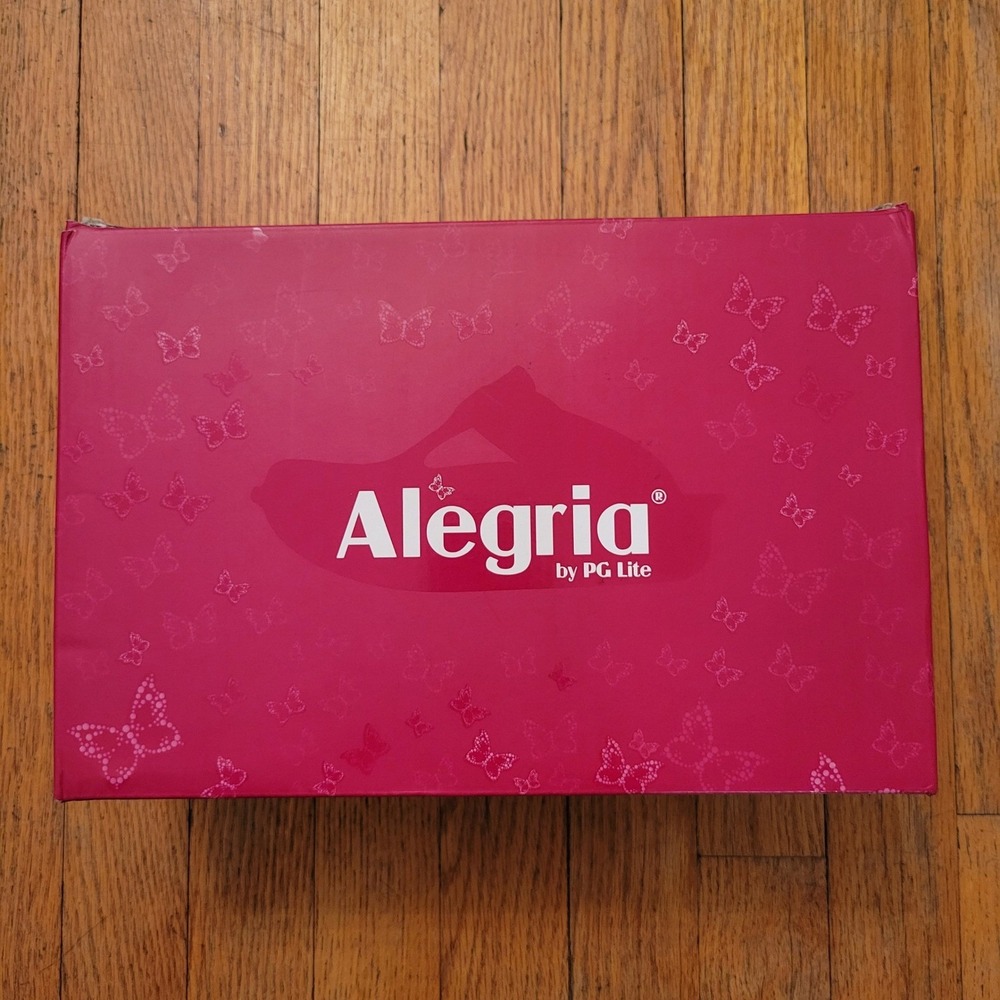 Alegria 38 Carina Sandals 8 Gold Holographic Thong Rocker Sole CAR-680 SAND DO'S - Picture 10 of 12